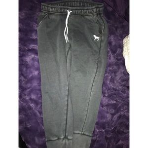 PINK gray washed sweatpants